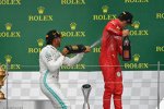 Lewis Hamilton (Mercedes) und Charles Leclerc (Ferrari) 