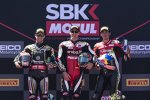 Jonathan Rea, Chaz Davies und Toprak Razgatlioglu