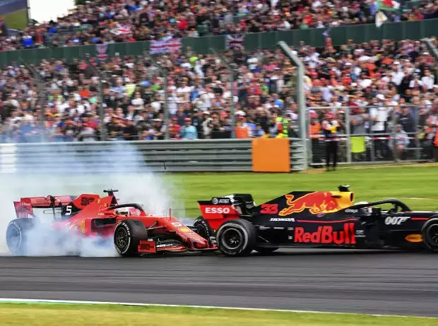 Titel-Bild zur News: Sebastian Vettel, Max Verstappen