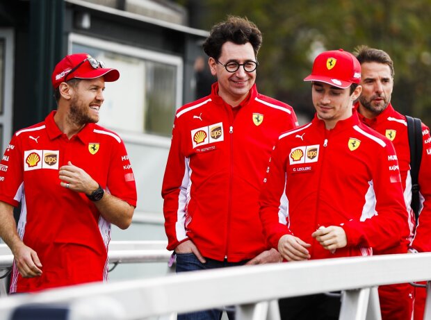 Titel-Bild zur News: Sebastian Vettel, Charles Leclerc