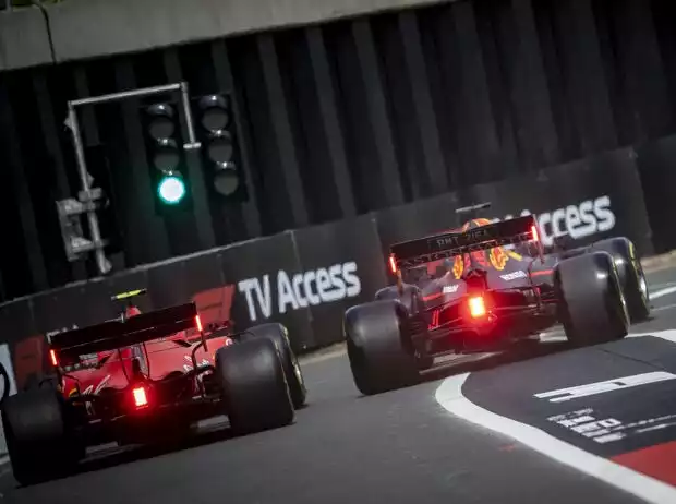 Max Verstappen, Charles Leclerc Titel-Bild zur News: Max Verstappen, Charles Leclerc