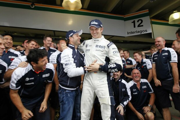 Nico Hülkenberg Rubens Barrichello Jose-Maria Lopez Williams ROKiT Williams Racing F1 ~Nico Hülkenberg (Renault), Rubens Barrichello und Jose-Maria Lopez ~ Nico Hülkenberg Rubens Barrichello Jose-Maria Lopez Williams ROKiT Williams Racing F1 ~Nico Hülkenberg (Renault), Rubens Barrichello und Jose-Maria Lopez ~