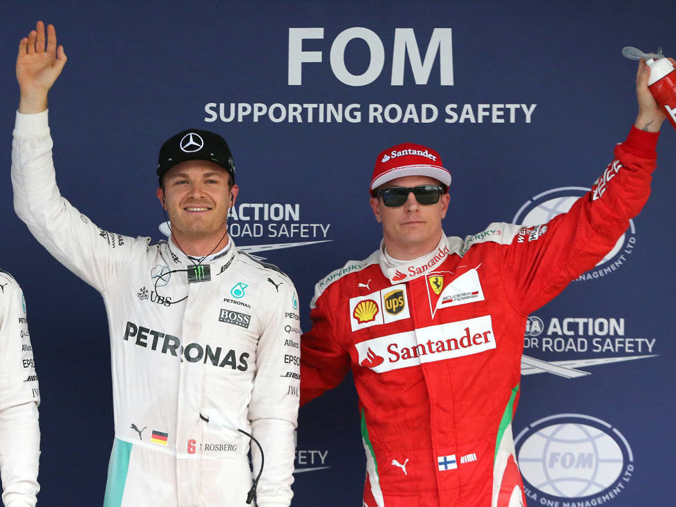 Nico Rosberg, Lewis Hamilton, Kimi Räikkönen