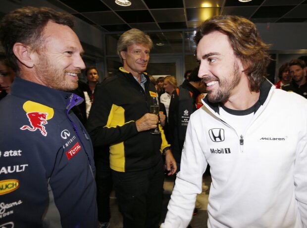Titel-Bild zur News: Christian Horner, Fernando Alonso
