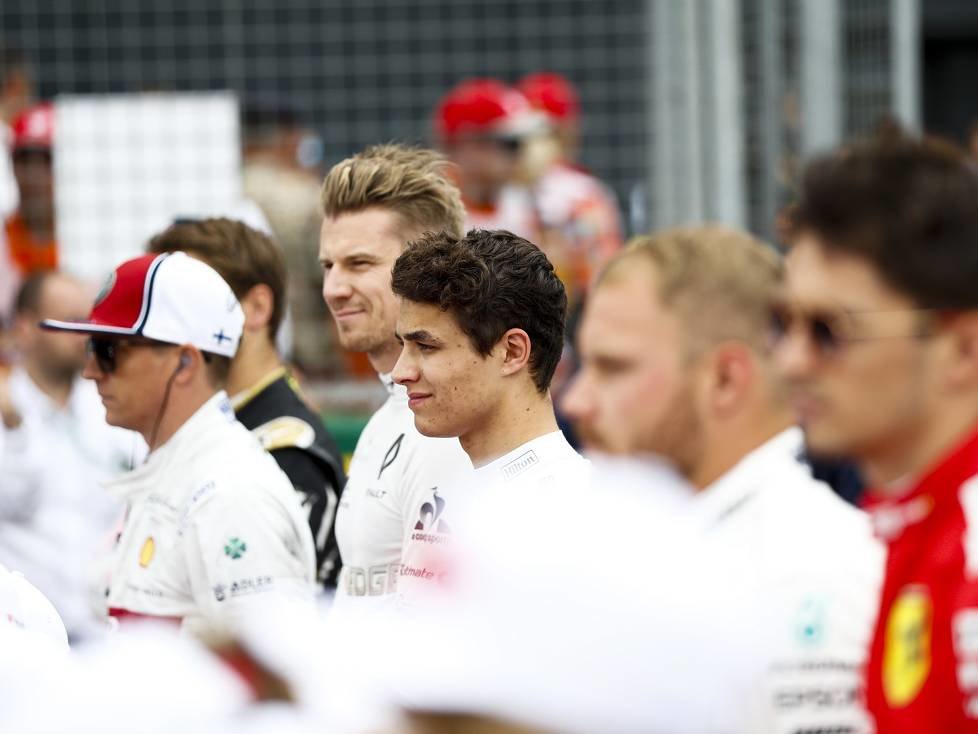 Kimi Räikkönen, Nico Hülkenberg, Lando Norris, Valtteri Bottas, Charles Leclerc