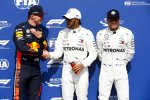 Max Verstappen (Red Bull), Lewis Hamilton (Mercedes) und Valtteri Bottas (Mercedes) 