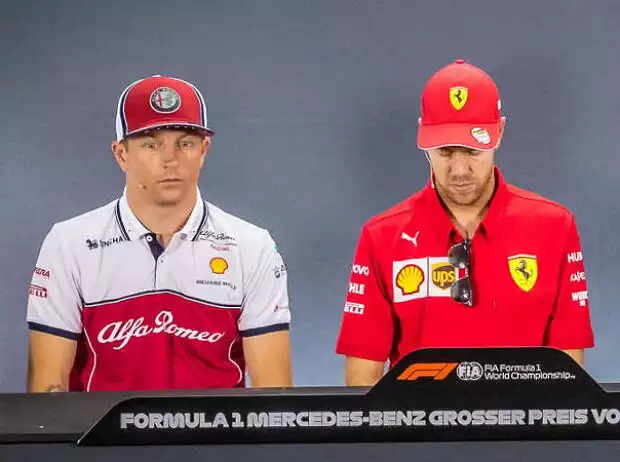 Kimi Räikkönen, Sebastian Vettel Titel-Bild zur News: Kimi Räikkönen, Sebastian Vettel
