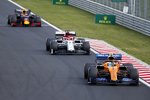 Lando Norris (McLaren), Kimi Räikkönen (Alfa Romeo) und Pierre Gasly (Red Bull) 