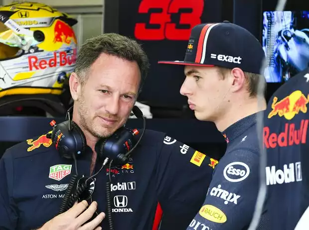 Titel-Bild zur News: Christian Horner, Max Verstappen