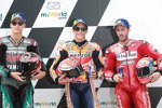 Marc Marquez (Honda), Fabio Quartararo (Petronas Yamaha) und Andrea Dovizioso (Ducati) 