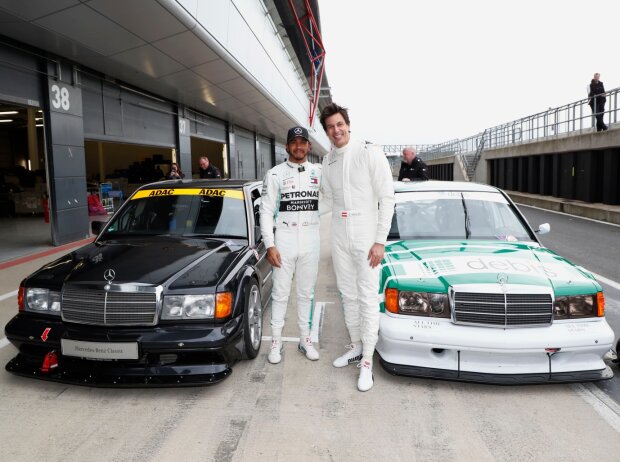 Titel-Bild zur News: Toto Wolff, Lewis Hamilton, Mercedes 190 E Evo II, DTM