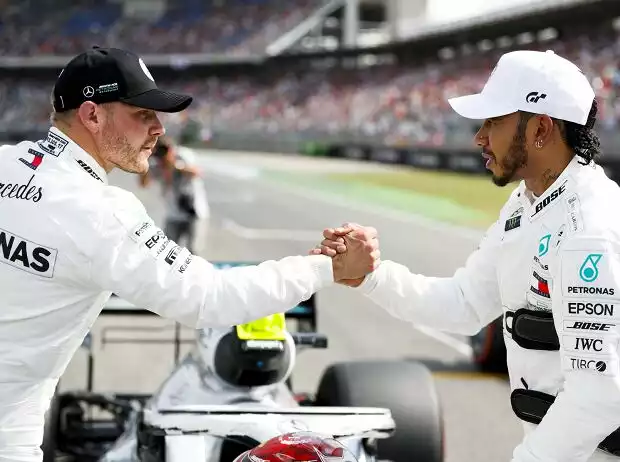 Titel-Bild zur News: Valtteri Bottas, Lewis Hamilton