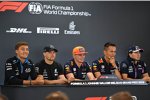 George Russell (Williams), Valtteri Bottas (Mercedes), Max Verstappen (Red Bull), Alexander Albon (Red Bull) und Sergio Perez (Racing Point) 