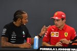 Lewis Hamilton (Mercedes) und Charles Leclerc (Ferrari) 