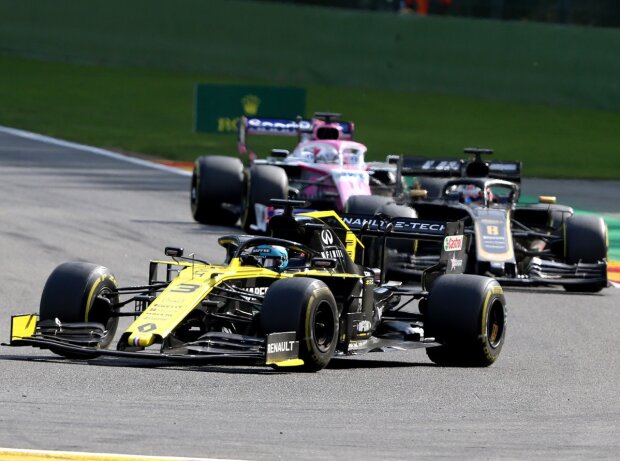Titel-Bild zur News: Daniel Ricciardo, Romain Grosjean, Sergio Perez