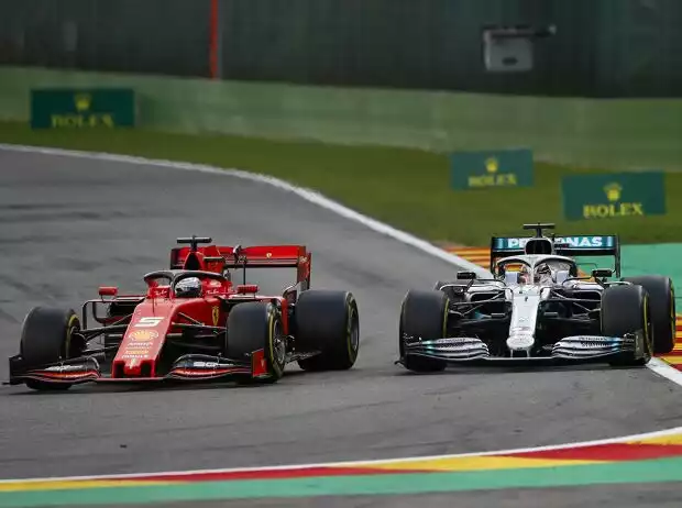 Titel-Bild zur News: Sebastian Vettel, Lewis Hamilton