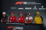Pierre Gasly (Toro Rosso), Charles Leclerc (Ferrari), Sebastian Vettel (Ferrari), Antonio Giovinazzi (Alfa Romeo) und Nico Hülkenberg (Renault) 