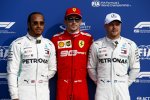 Lewis Hamilton (Mercedes), Charles Leclerc (Ferrari) und Valtteri Bottas (Mercedes) 