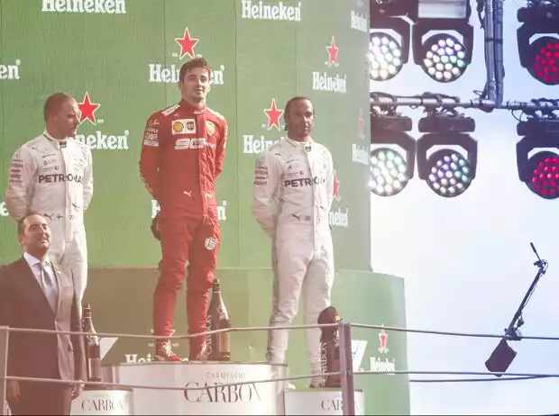 Valtteri Bottas, Charles Leclerc, Lewis Hamilton Titel-Bild zur News: Valtteri Bottas, Charles Leclerc, Lewis Hamilton