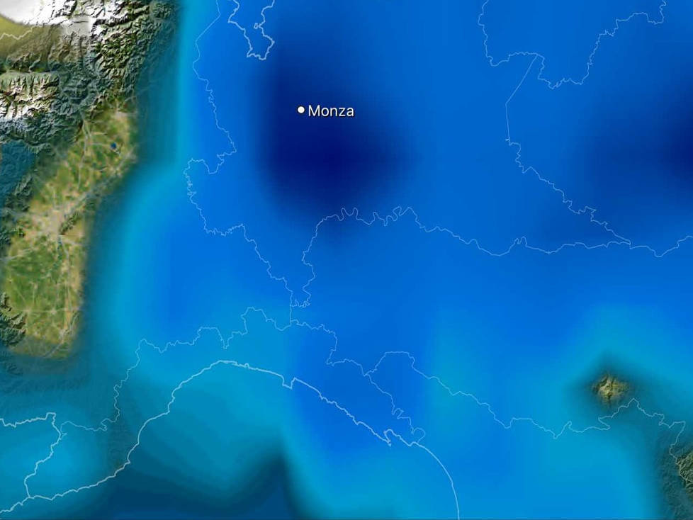 Regen-Radar für das Rennen in Monza 2019