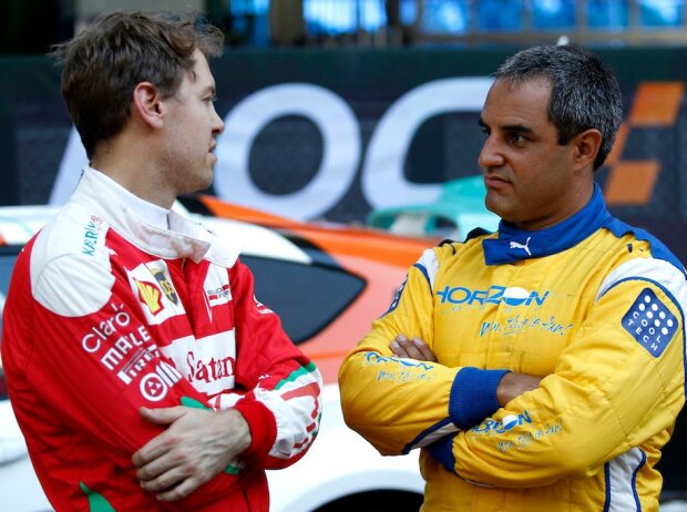 Titel-Bild zur News: Juan Pablo Montoya, Sebastian Vettel