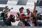 Marc Marquez (Honda), Fabio Quartararo (Petronas Yamaha) und Maverick Vinales (Yamaha) 