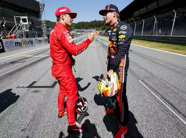 Titel-Bild zur News: Charles Leclerc, Max Verstappen