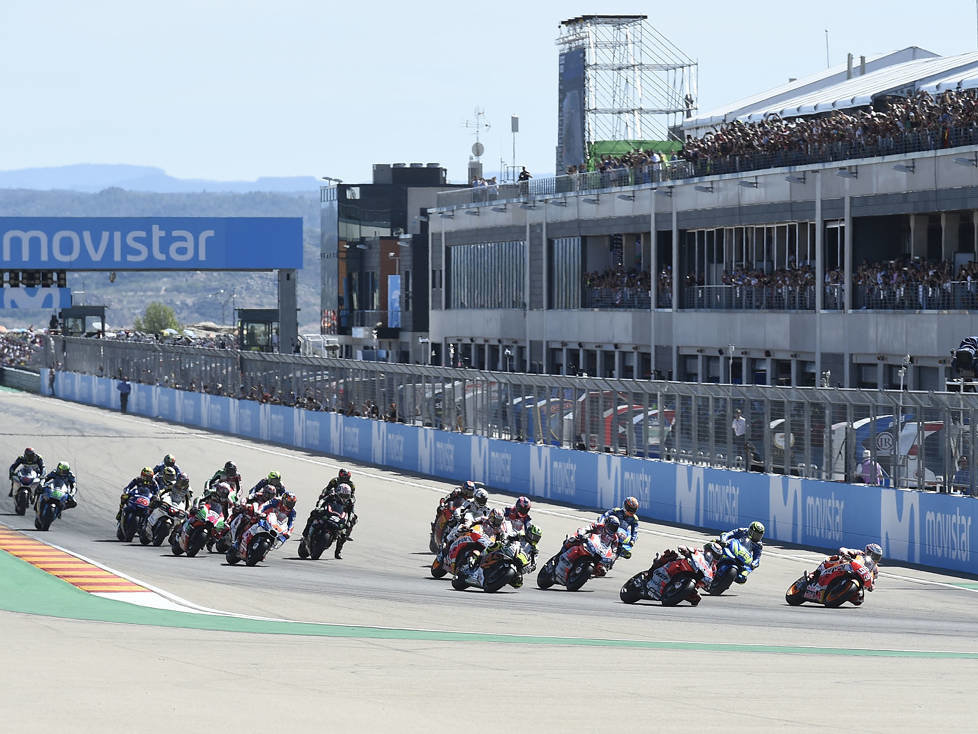 Start zum GP Aragonien 2018 im Motorland Aragon bei Alcaniz