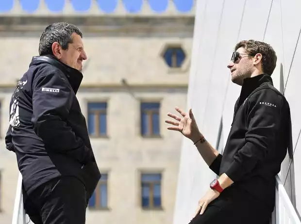 Günther Steiner und Romain Grosjean Titel-Bild zur News: Günther Steiner und Romain Grosjean