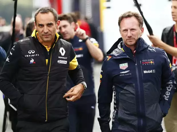 Cyril Abiteboul, Christian Horner Titel-Bild zur News: Cyril Abiteboul, Christian Horner