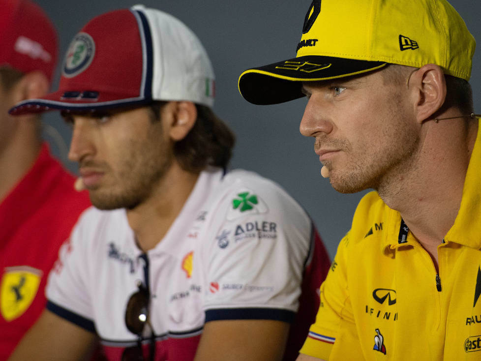 Nico Hülkenberg, Antonio Giovinazzi, Sebastian Vettel