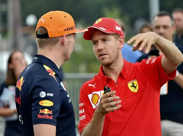 Sebastian Vettel, Max Verstappen Titel-Bild zur News: Sebastian Vettel, Max Verstappen