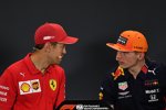 Sebastian Vettel (Ferrari) und Max Verstappen (Red Bull) 