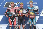 Brad Binder (KTM Ajo), Jorge Navarro (Speed Up) und Alex Marquez (Marc VDS) 