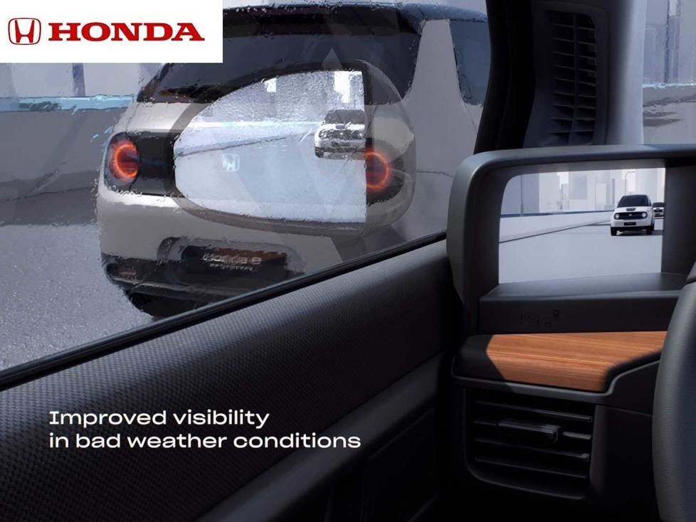 Honda e (2020): Bilder von der Rückspiegel-Kamera