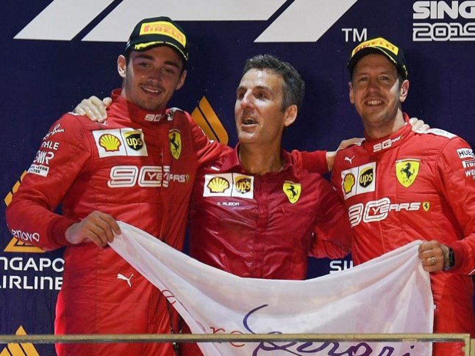 Charles Leclerc, Sebastian Vettel, Max Verstappen