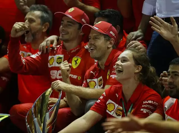 Titel-Bild zur News: Sebastian Vettel, Charles Leclerc