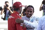 Lewis Hamilton (Mercedes) und Charles Leclerc (Ferrari) 