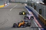 Lando Norris (McLaren), Sergio Perez (Racing Point) und Nico Hülkenberg (Renault) 