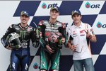 Fabio Quartararo (Petronas Yamaha), Maverick Vinales (Yamaha) und Marc Marquez (Honda) 