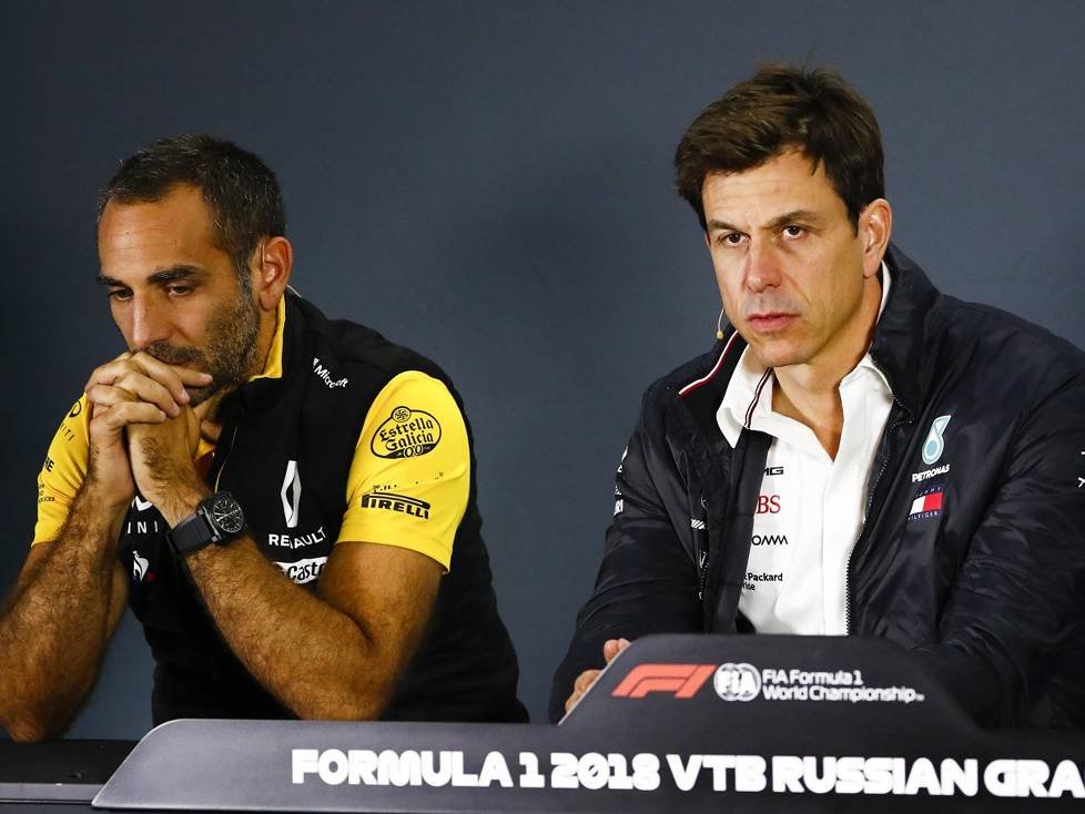 Cyril Abiteboul, Toto Wolff, Otmar Szafnauer