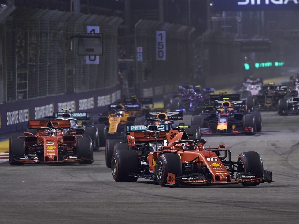 Charles Leclerc, Lewis Hamilton, Sebastian Vettel, Max Verstappen, Valtteri Bottas, Alexander Albon