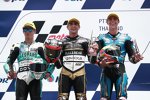 Albert Arenas (Angel Nieto), Lorenzo Dalla Porta (Leopard), Alonso Lopez (Estrella Galicia)