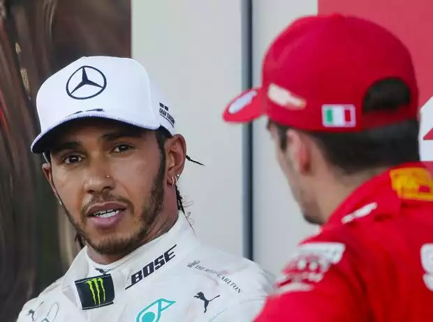 Lewis Hamilton, Charles Leclerc Titel-Bild zur News: Lewis Hamilton, Charles Leclerc
