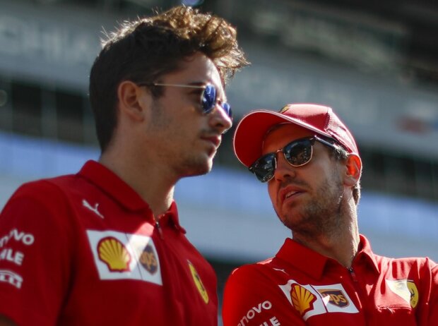 Titel-Bild zur News: Charles Leclerc, Sebastian Vettel, Antonio Giovinazzi, Kimi Räikkönen