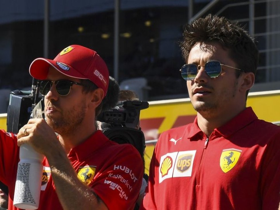 Kimi Räikkönen, Antonio Giovinazzi, Sebastian Vettel, Charles Leclerc