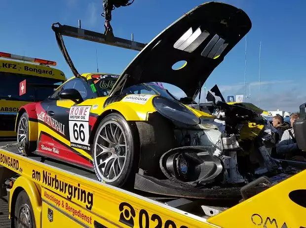 Titel-Bild zur News: Porsche 911 GT3 MR, Unfall, Schaden
