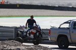 Leandro Mercados Kawasaki nach dem Sturz