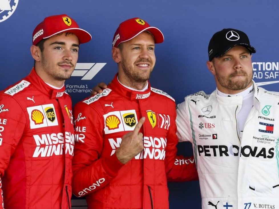 Charles Leclerc, Sebastian Vettel, Valtteri Bottas