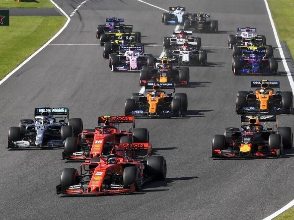 Valtteri Bottas, Sebastian Vettel, Charles Leclerc, Lewis Hamilton, Max Verstappen